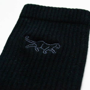 Bare Kind Bamboo Socks - Ribbed Black Panther