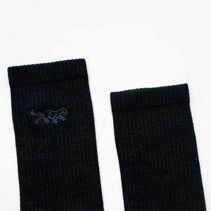 Bare Kind Bamboo Socks - Ribbed Black Panther
