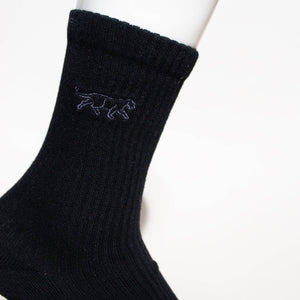 Bare Kind Bamboo Socks - Ribbed Black Panther