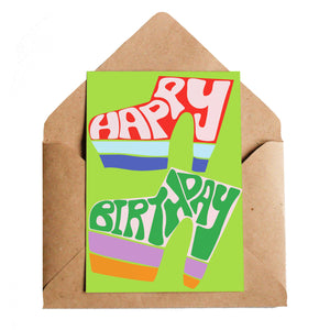 Birthday Boots Greetings Card