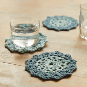 DMC Mindful Making Mandala Coasters Crochet Kit-Rosy Posy Petals