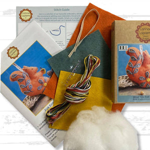 Corinne Lapierre Folk Squirrel Felt Craft Mini Kit: English