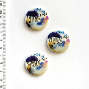 Handmade Country Hand Painted Buttons