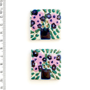 Handmade Extra Large Bouquet square buttons
