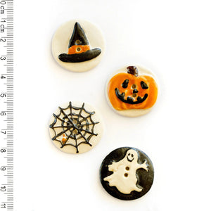Handmade Large Round Halloween Buttons
