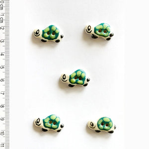 Handmade Tortoise Hand Painted Buttons