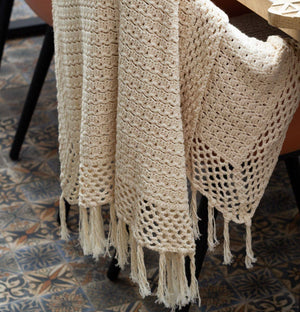 Hoooked DIY Crochet Kit - Cipressa Boho Throw Blanket
