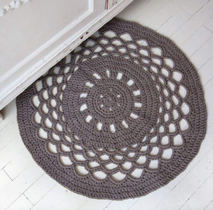 Hoooked Crochet Kit - Round Rug RibbonXL Taupe