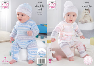 King Cole 5725 Baby trousers and jumper Double Knitting patter