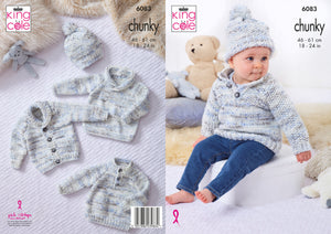 King Cole 6083 - chunky baby jumper and hat