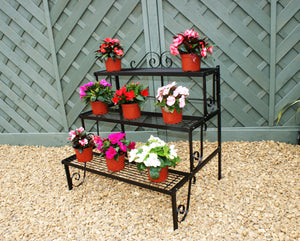 Poppyforge 3 Tier Pot Stand - Black