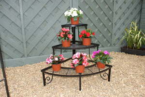 Poppyforge 3 Tier Pot Corner Stand - Black