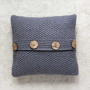 Wool Couture Company - Seed Stitch Cushion Cover Knitting Kit: Natural Cream