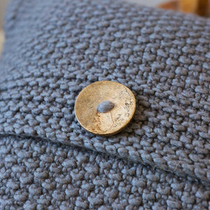 Wool Couture Company - Seed Stitch Cushion Cover Knitting Kit: Natural Cream