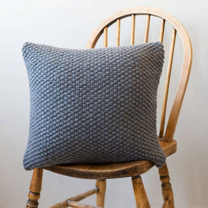 Wool Couture Company - Seed Stitch Cushion Cover Knitting Kit: Natural Cream