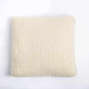 Wool Couture Company - Seed Stitch Cushion Cover Knitting Kit: Natural Cream