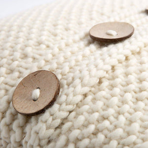 Wool Couture Company - Seed Stitch Cushion Cover Knitting Kit: Natural Cream