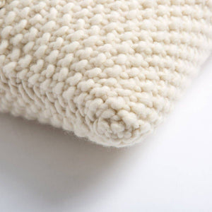 Wool Couture Company - Seed Stitch Cushion Cover Knitting Kit: Natural Cream