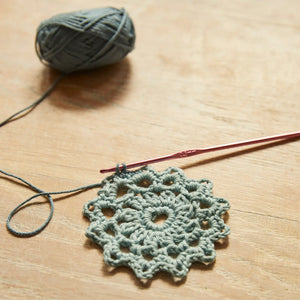 DMC Mindful Making Mandala Coasters Crochet Kit-Rosy Posy Petals