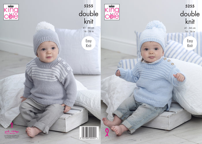 King Cole 5255  DK Baby knitting pattern leaflet Easy Knit
