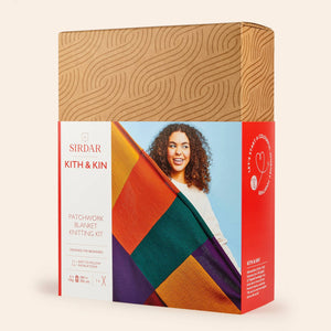 The DMC Group - Patchwork Blanket – Sirdar Kith & Kin – Knitting Kit-Rosy Posy Petals