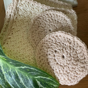 Handmade Cotton Washcloth Set