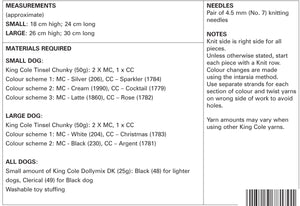 King Cole 9056 - Easy Knit Dog knitting pattern