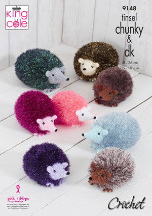 King Cole 9148 - Hedgehog Crochet Pattern Leaflet