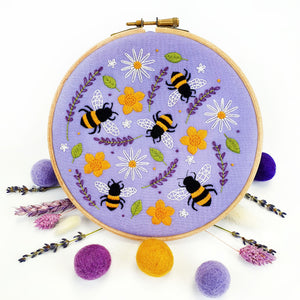 Sew Bootiful Hanmade Bees and Lavender Embroidery Kit