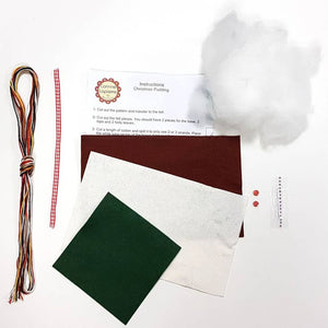 Corinne Lapierre Christmas Pudding Felt Craft Mini Kit-Rosy Posy Petals