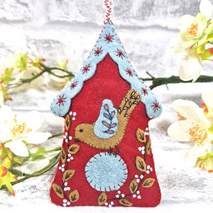 Corinne Lapierre Limited - Folk Birdhouse Felt Craft Mini Kit-Rosy Posy Petals