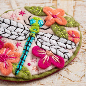 Dragonfly Brooch Felt Craft Kit-Rosy Posy Petals