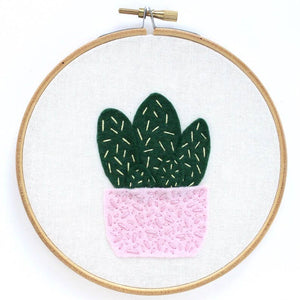 Embellished Elephant - Cactus Felt Embroidery Kit-Rosy Posy Petals