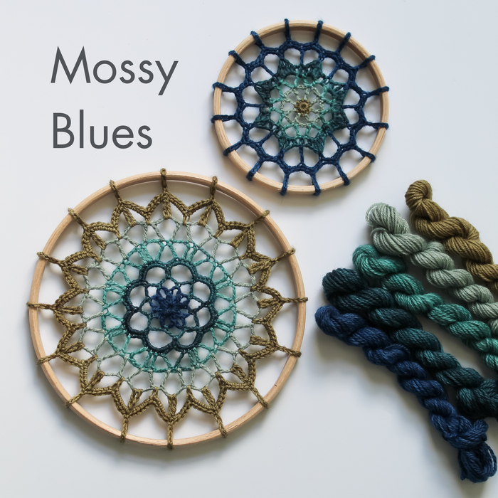 Gin and Tonic Crochet Mandala Mossy Blues
