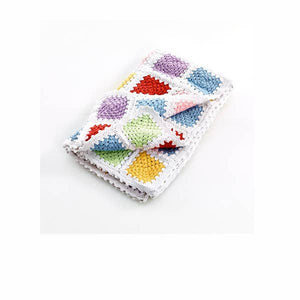 Handmade Granny Square Blanket Rainbow Pastel-Blankets-Rosy Posy Petals