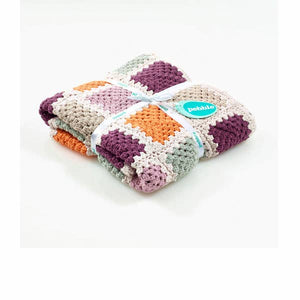 Handmade soft Baby Granny square blanket Soft Purple-Blankets-Rosy Posy Petals
