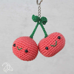 Hardicraft - DIY Crochet Kit - Cherries Bag Pendant-Rosy Posy Petals