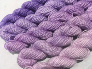 Ivy & lilly - LA VAN Mini Set of 5 x 10g 4ply Sock Yarn-Hand Dyed Yarn-Rosy Posy Petals