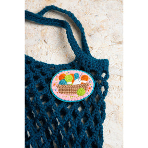Knitting Basket Brooch Felt Craft Kit-Art & Craft Kits-Rosy Posy Petals