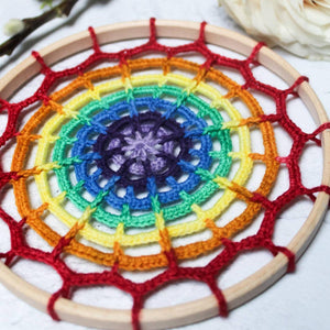 Rainbow Crochet Mandala Kit-Art & Craft Kits-Rosy Posy Petals