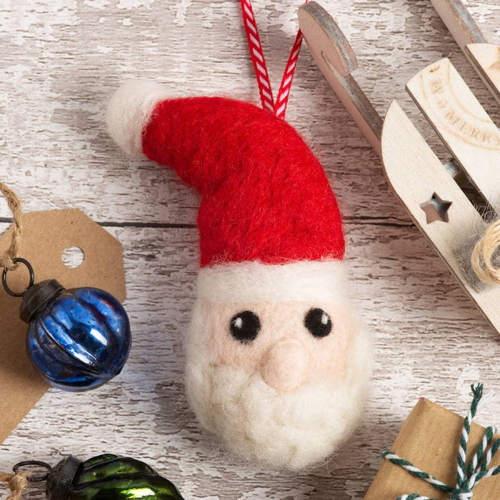 Santa Bauble Mini Felting Kit