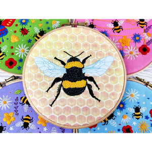 Oh Sew Bootiful Bumblebee Painting Handmade Embroidery Kit