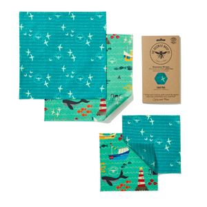 Beeswax Wraps - Lunch Pack Sea