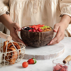 Organic Handmade Coconut Bowl and spoon set