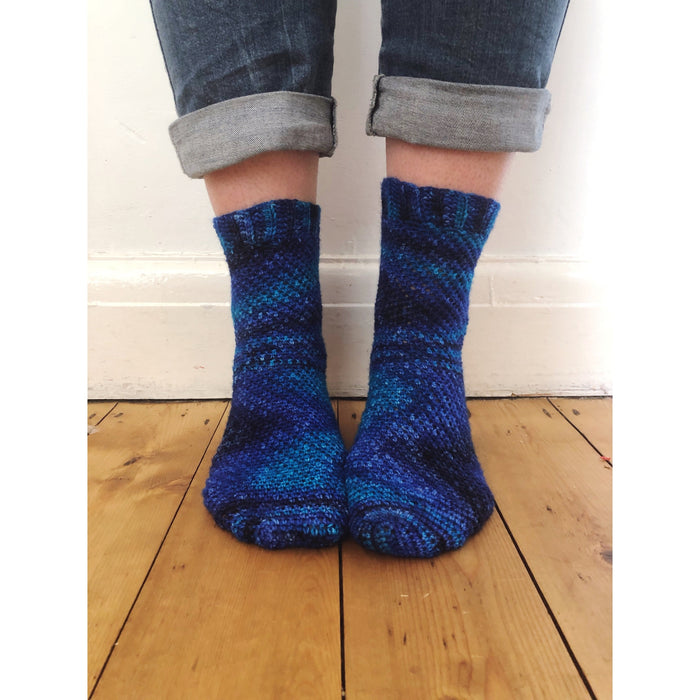 Vicki Brown Fallen Leaves Crochet Sock Pattern