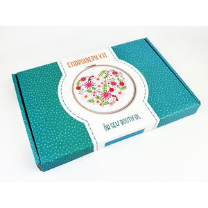 Oh Sew Bootiful Handmade Floral Heart Embroidery Kit