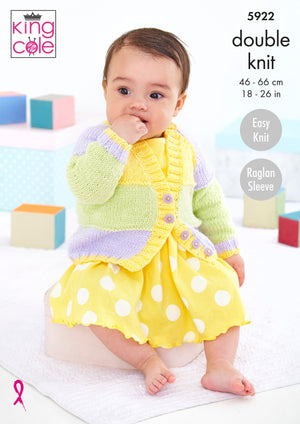 King Cole 5922 - Springtime Baby Cardigan or Jumper