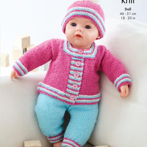 King Cole 5923 - Double Knitting Dolls Clothes knitting pattern