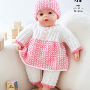 King Cole 5924 - Double Knitting Dolls Clothes knitting pattern