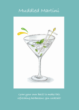 Greeting cards with a gift of seeds - Muddled Martini